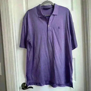 Polo Golf Ralph Lauren Shirt Mens Large Purple Pima Cotton Short Sleeve